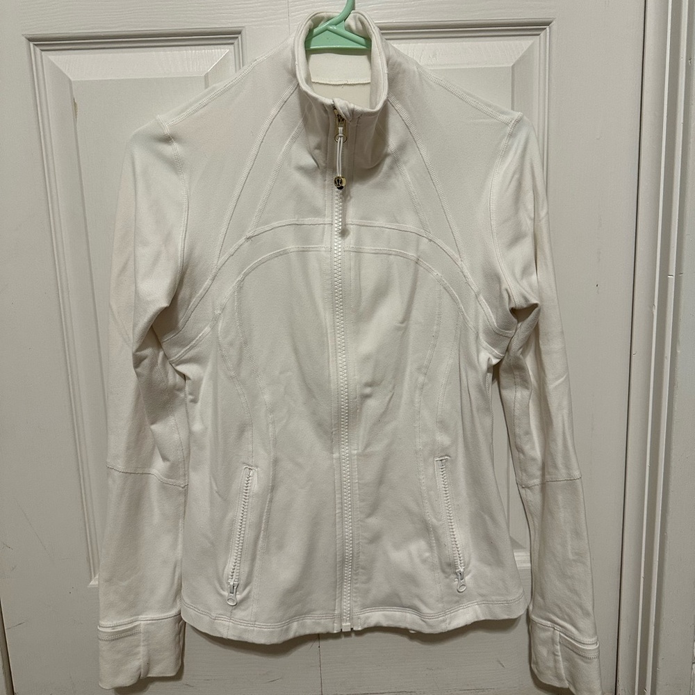 White full zip Lululemon jacket